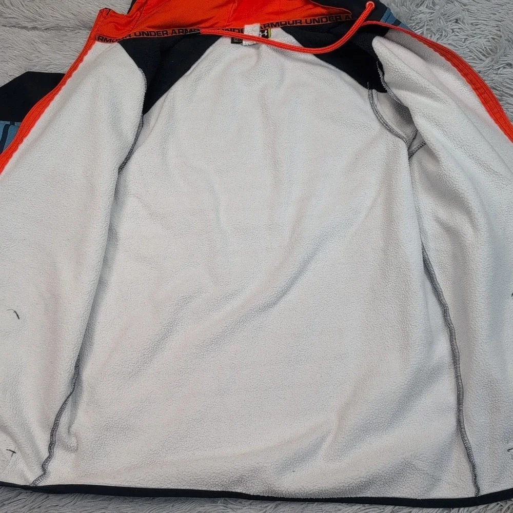 Under Armour Sweatshirt Mens S Blue Hoodie Pocket‎ Loose Athletic Active Zip Up